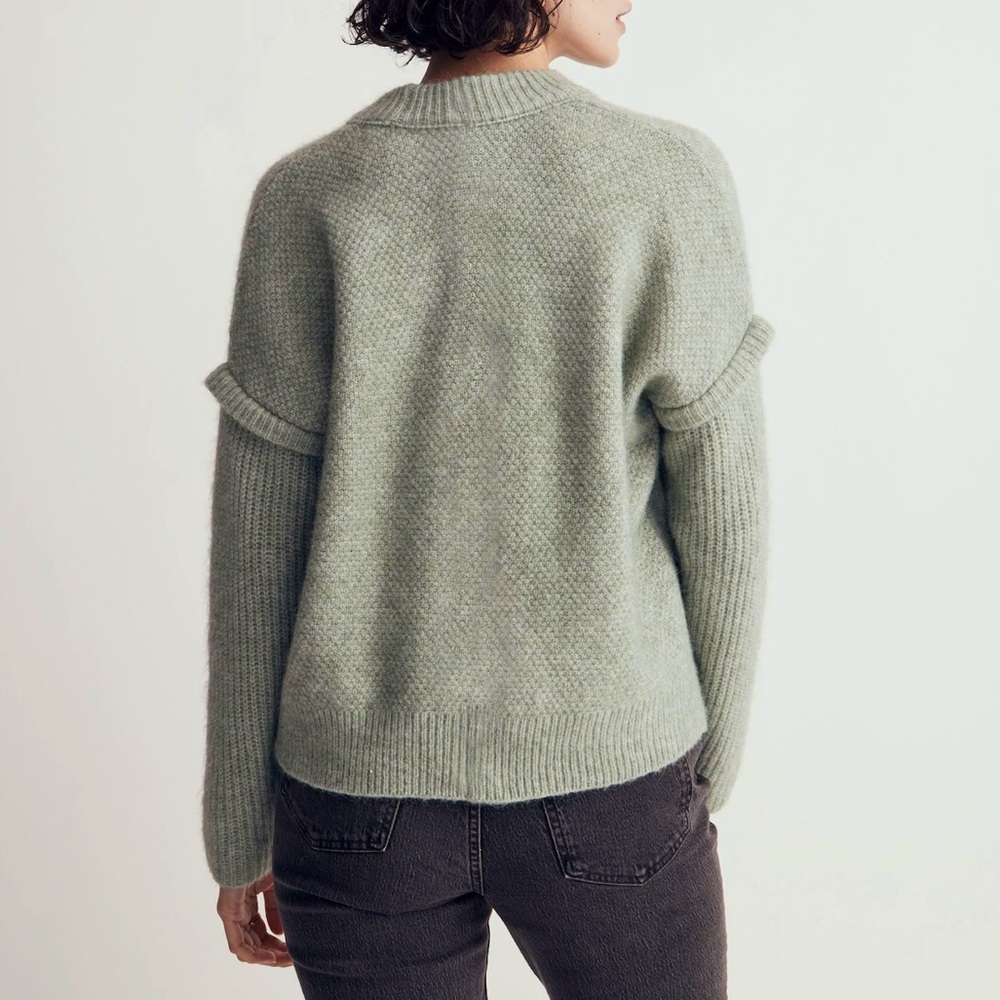 Madewell Havener Cable Stitch Crewneck Sweater - Size S - Picture 3 of 15